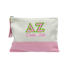 Load image into Gallery viewer, Zeta Tau Alpha Sorority Embroidered Greek Letter Pouch