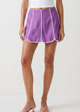 Load image into Gallery viewer, Purple Shell Panel Linen Skort