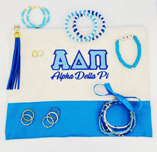 Load image into Gallery viewer, Zeta Tau Alpha Sorority Embroidered Greek Letter Pouch