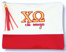 Load image into Gallery viewer, Zeta Tau Alpha Sorority Embroidered Greek Letter Pouch