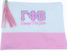 Load image into Gallery viewer, Zeta Tau Alpha Sorority Embroidered Greek Letter Pouch