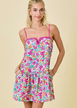 Load image into Gallery viewer, Floral Drop Waist Top Stitching