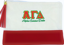 Load image into Gallery viewer, Zeta Tau Alpha Sorority Embroidered Greek Letter Pouch