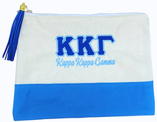Load image into Gallery viewer, Zeta Tau Alpha Sorority Embroidered Greek Letter Pouch