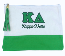 Load image into Gallery viewer, Zeta Tau Alpha Sorority Embroidered Greek Letter Pouch