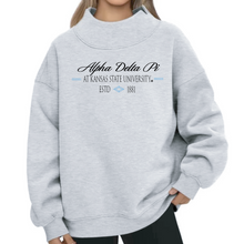 Load image into Gallery viewer, G-11: K-State Reverse Mock Neck Sorority Crew - Customizable
