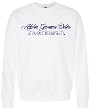 Load image into Gallery viewer, G-5: K-State White Sorority Crew - Customizable