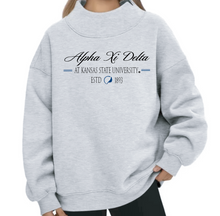 Load image into Gallery viewer, G-11: K-State Reverse Mock Neck Sorority Crew - Customizable