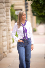 Load image into Gallery viewer, KSU Gingham Saturday Tie Scarf - Purple