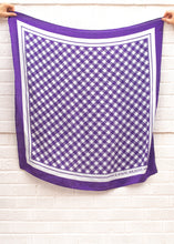 Load image into Gallery viewer, KSU Gingham Saturday Tie Scarf - Purple
