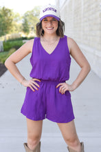 Load image into Gallery viewer, Purple Athlesiure Romper