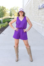 Load image into Gallery viewer, Purple Athlesiure Romper
