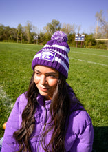 Load image into Gallery viewer, K-State Striped Game Day Beanie