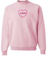 Load image into Gallery viewer, G-9: Scalloped Heart Greek Sweatshirt - Customizable