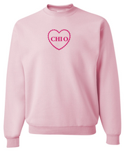 Load image into Gallery viewer, G-9: Scalloped Heart Greek Sweatshirt - Customizable