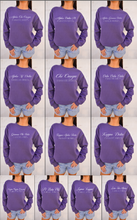 Load image into Gallery viewer, G-6: K-State Purple Sorority Crew - Customizable