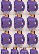 Load image into Gallery viewer, G-6: K-State Purple Sorority Crew - Customizable