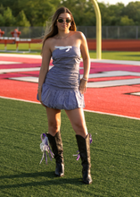 Load image into Gallery viewer, Gingham Bubble Hem Mini Dress