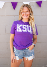 Load image into Gallery viewer, KSU Purple Vintage Willie Graphic Tee