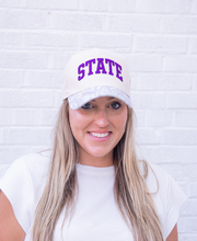 Load image into Gallery viewer, White Camo Purple State Hat