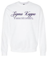 Load image into Gallery viewer, G-5: K-State White Sorority Crew - Customizable