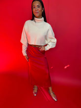 Load image into Gallery viewer, Red Satin Skirt