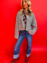 Load image into Gallery viewer, Oversized Ribbed Sweater Cardigan Grey