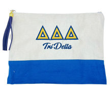 Load image into Gallery viewer, Zeta Tau Alpha Sorority Embroidered Greek Letter Pouch