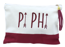 Load image into Gallery viewer, Zeta Tau Alpha Sorority Embroidered Greek Letter Pouch