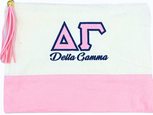 Load image into Gallery viewer, Zeta Tau Alpha Sorority Embroidered Greek Letter Pouch
