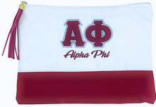 Load image into Gallery viewer, Zeta Tau Alpha Sorority Embroidered Greek Letter Pouch