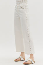 Load image into Gallery viewer, White Studded Jeans