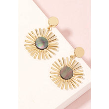 Load image into Gallery viewer, Sun Shine Moher Of Pearl Earrings: WH
