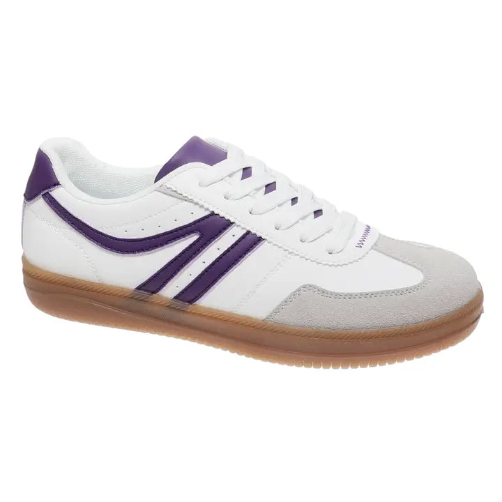 Purple and White Low Rise Shoes