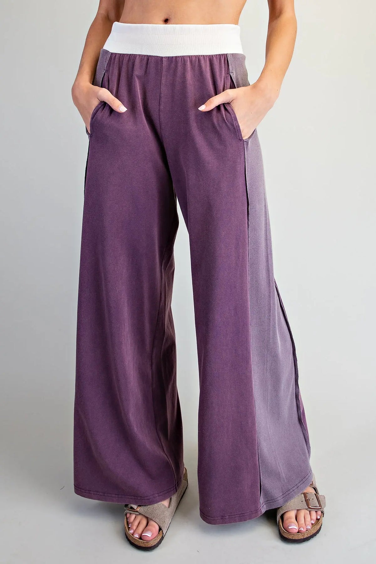 Wide Leg Purple Soft Pants