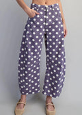 Purple Polka Dot Barrel Jeans