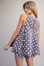 Load image into Gallery viewer, Mineral Washed Polka Dot Swing Top
