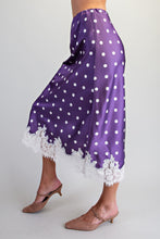 Load image into Gallery viewer, Polka Dot Lace Trim Midi Skirt

