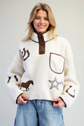 Western Snap Fleece Pullover