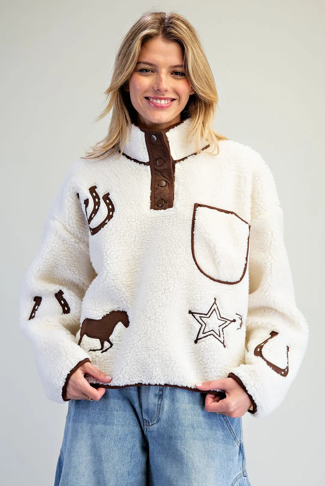 Western Snap Fleece Pullover