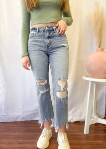 High Rise Relaxed Straight Jeans