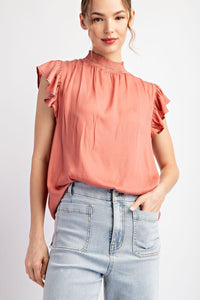 Mock Neck Blouse Top