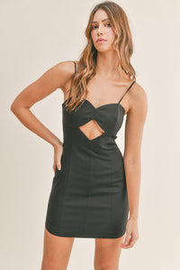 Cutout Black Mini Dress