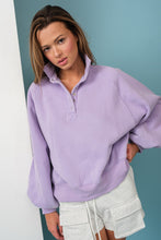 Load image into Gallery viewer, Lavender Zip Up Pullover
