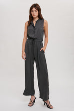 Load image into Gallery viewer, Charcoal Satin Jumpsuit
