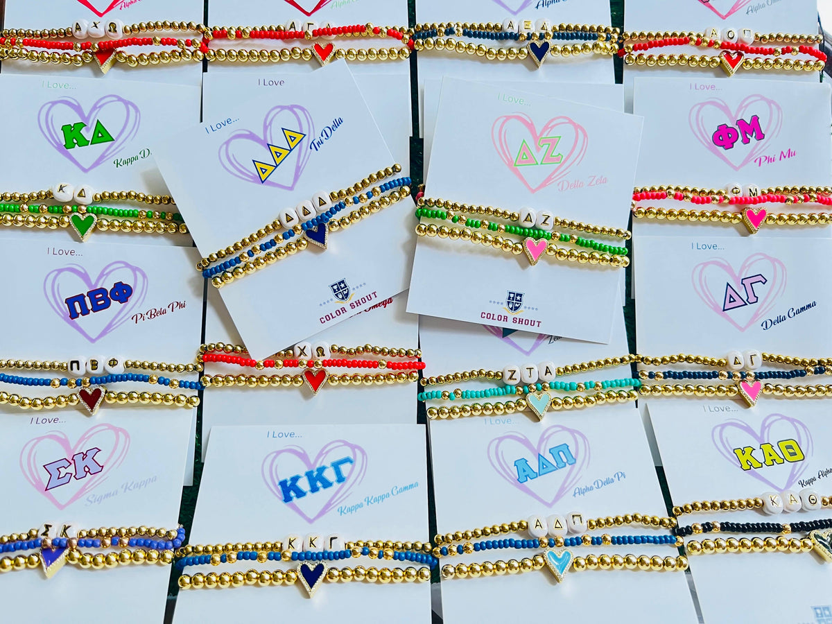 Chi Omega Stack Bracelet