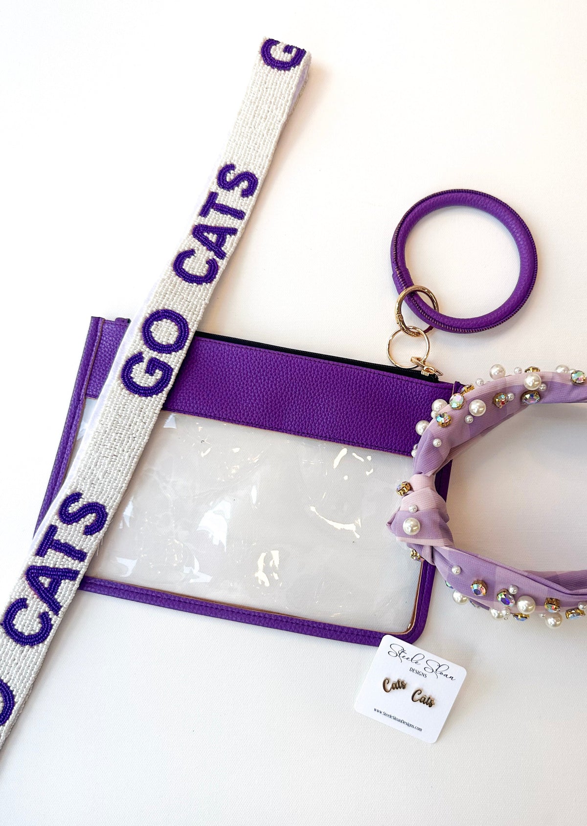 Purple Game Day Wristlet