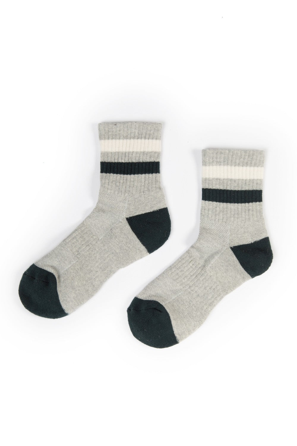 Color Block Strip Socks H Gray