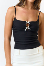 Load image into Gallery viewer, BOW FRONT BACK ZIP CLOSURE CAMI TOP
