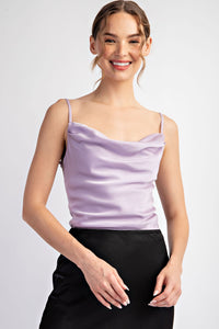 Lavender Satin Silk Tank